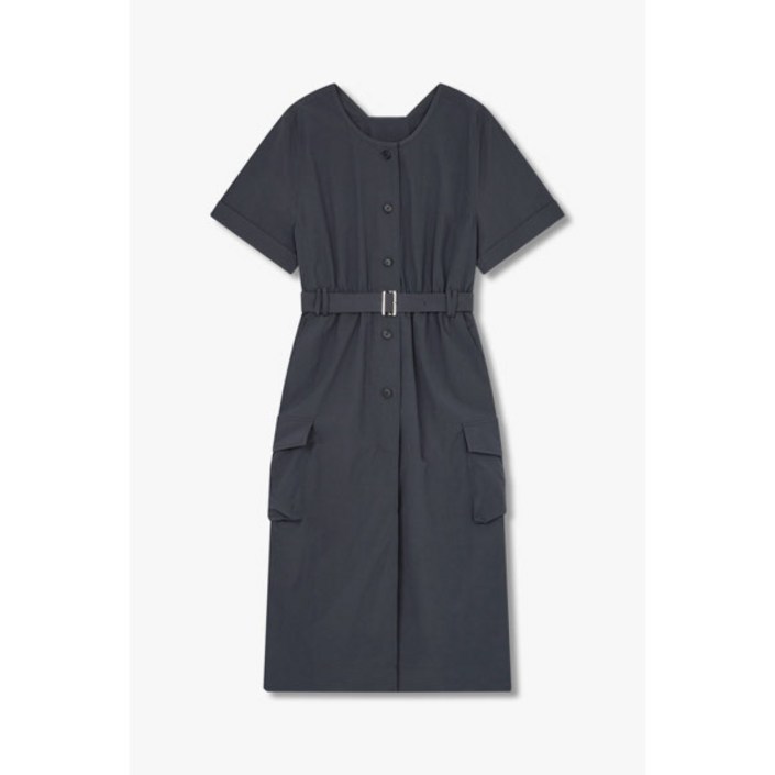 gcut 지컷 7255237105 프론트 버튼 벨티드 원피스