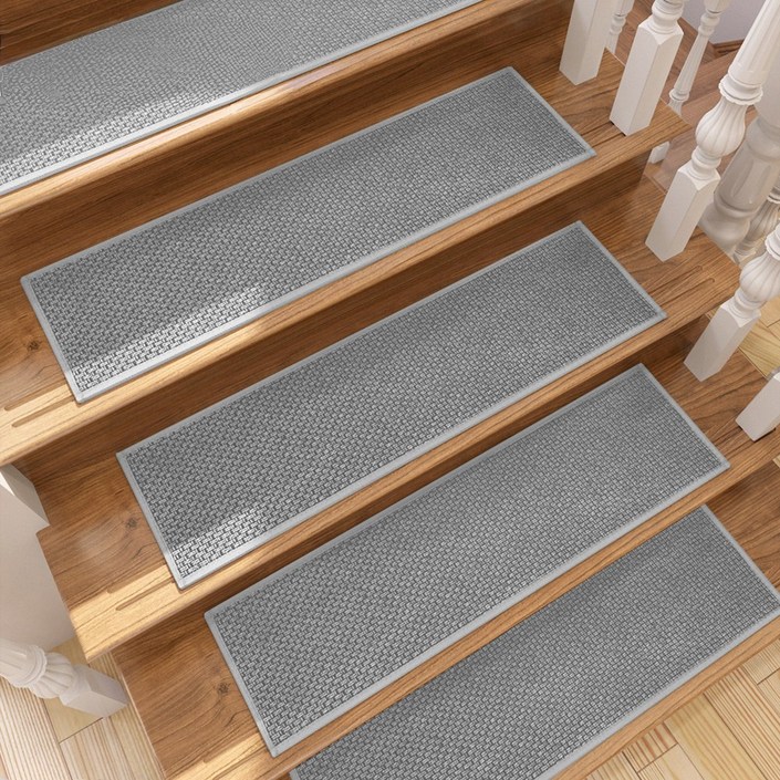 계단 논슬립 미끄럼방지 패드 5개입 소음방지 반려동물 안전매트, 그레이, 1개