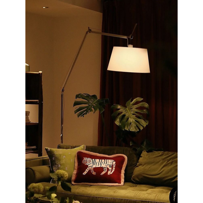 이탈리아 톨로메오 앤틱 스윙암 플로어 램프, 8.천연 양 커버+35cm+3가지색상