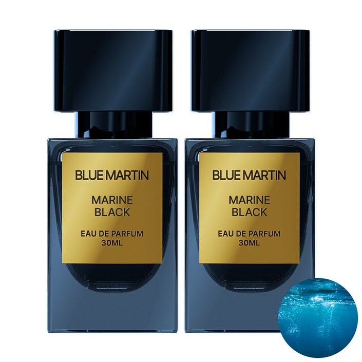 블루마틴 마린블랙 니치향수 은은한 남자향수 시트러스 시원한 남성향수, 30ml, 2개