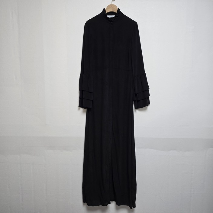 빈티지 앤아더스토리 러플 맥시 원피스 블랙S