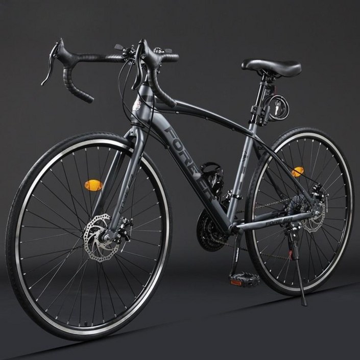 싸이클 자전거 로드 자전거 남녀공용 700C 도로 자전거 경주, 6스포크휠 매트 그레이