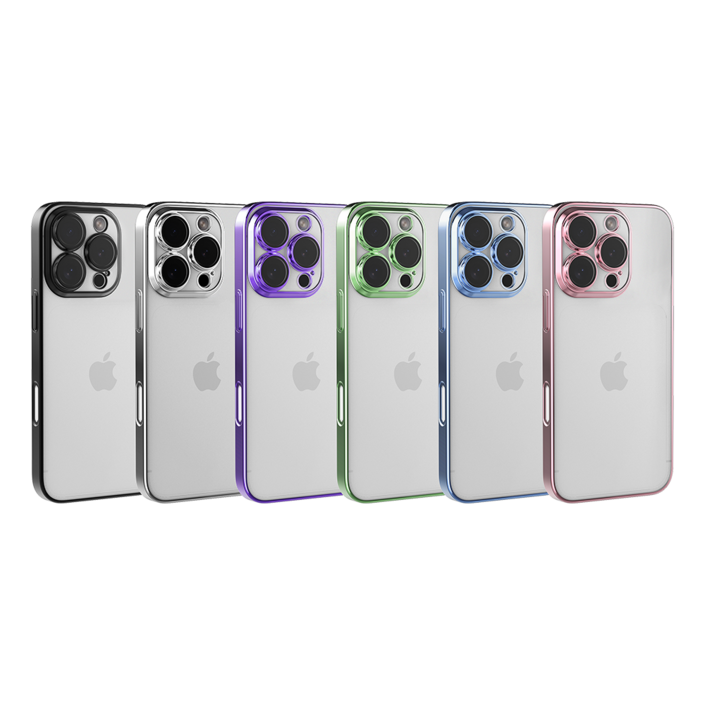아이폰 크롬라인 클리어 변색없는 0.3mm 가벼운 아이폰 하드케이스