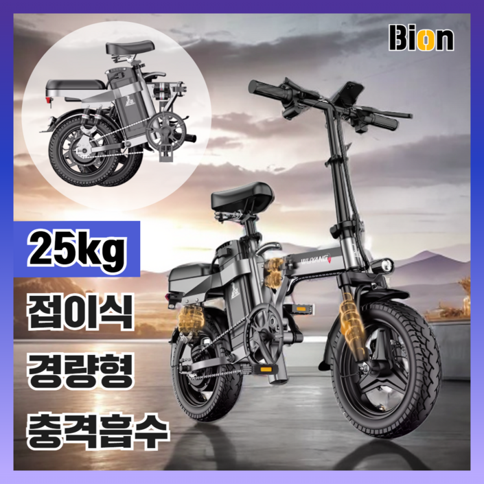 바이온 접이식 전기자전거 전동 배달 출퇴근 자전거 바이크 미니벨로 가성비, 고급형 10A40km, 경량스틸 바이온 접이식 전기자전거 전동 배달 출퇴근 자전거 바이크 미니벨로 가성비, 고급형 10A40km, 경량스틸