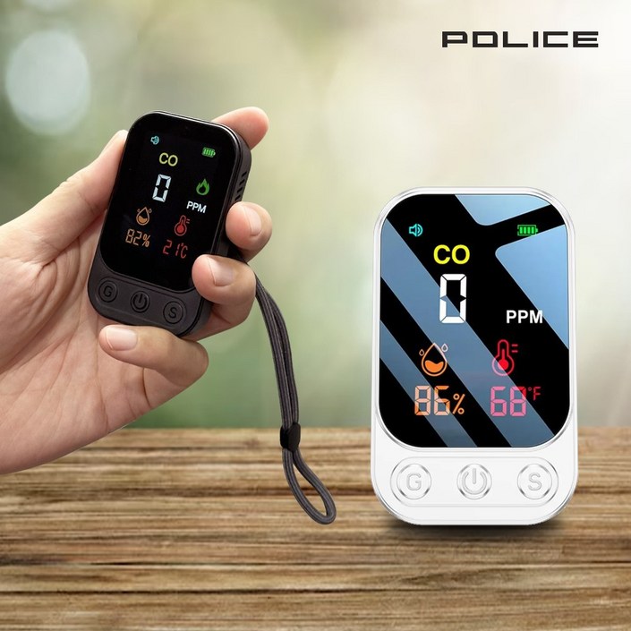 KC인증 일산화탄소 CO 가스 경보기 감지기 충전식 캠핑 가정용 휴대용