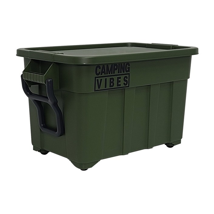 캠핑바이브스 멀티카고박스 기본구성 캠핑박스 토트박스, 1단, 1개, 그린