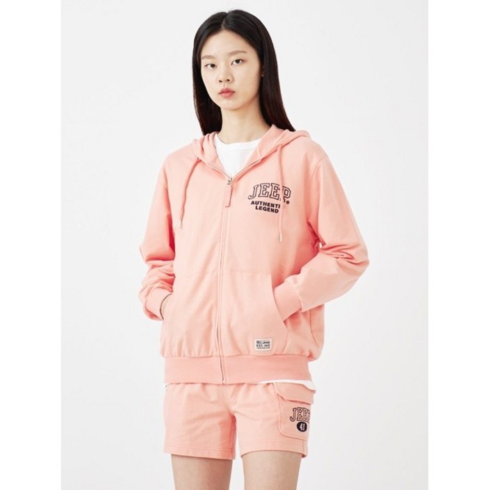 지프 남녀공용 1941 스몰자수 루즈핏 얇은소재 후드집업 JN2TZU054