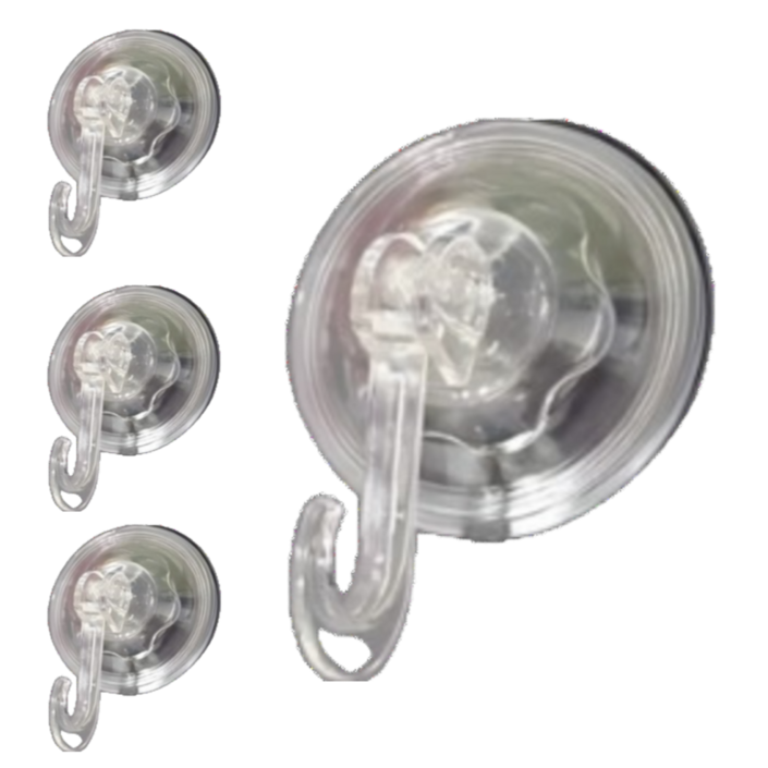 오세이 고급형 강력 벽걸이 흡착고리 4개 세트, 1세트, 투명