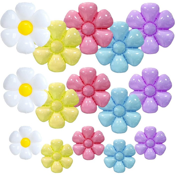 데이지 풍선, 생일 새해 결혼식 파티 장식 풍선 1세트 5040cm, 20개, 혼합 데이지