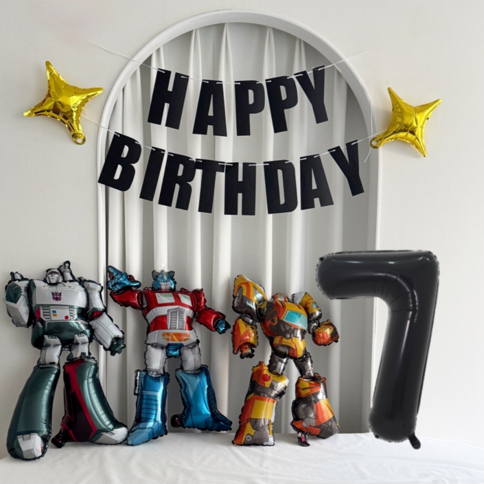 로보트풍선 생일파티 풍선세트, 1개