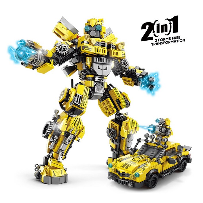 알꿀밤호환블럭캐릭터 E범블비 2in1로봇 자동차