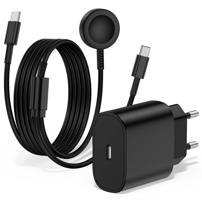 루미아코어 25W PPS PD 3.0 초고속 충전기 갤럭시워치 호환 2in1 유무선 충전케이블 60W, 블랙, 2개, 1.8m 루미아코어 25W PPS PD 3.0 초고속 충전기 갤럭시워치 호환 2in1 유무선 충전케이블 60W, 블랙, 2개, 1.8m