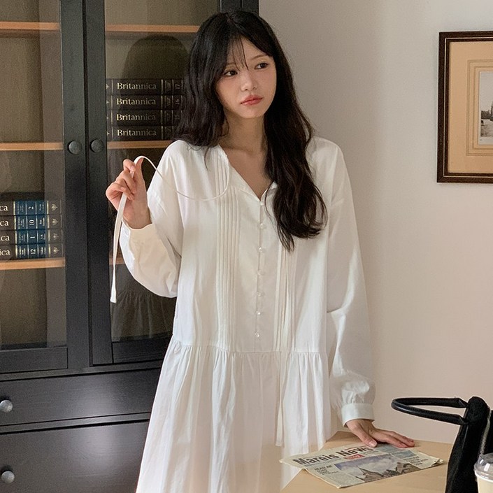 제작 이티니 핀턱 미디 원피스 84325 빅사이즈 여성의류