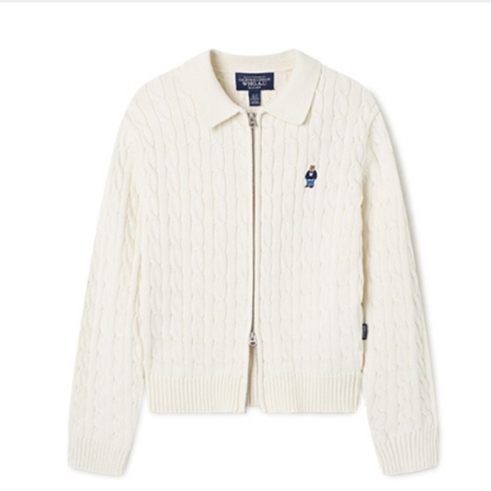 [후아유] 여성 스티브 크롭 케이블 집업 가디건 / WHCKF3821F