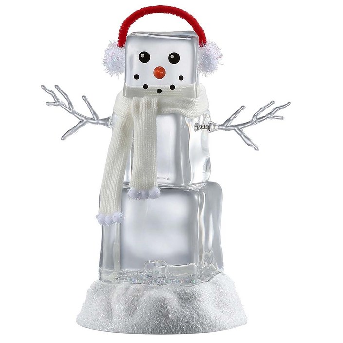 코스트코 LED 아크릴 눈사람 장식  불빛이 들어오는 글리터 워터글로브 LED 6시간 On, 18시간 Off 자동 크리스마스선물  크리스마스워터볼