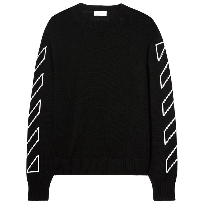 오프화이트 디아그 아웃라인 스웨터