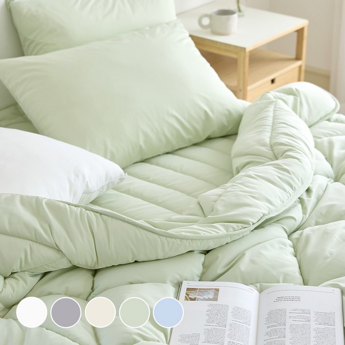 디오프 간절기 가벼운 항균 알러지케어 먼지없는 차렵이불 세트