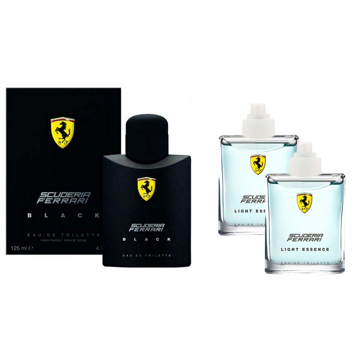 공식수입 페라리 블랙 오 드 뚜왈렛 125ml 페라리 라이트 에센스 75ml  페라리 라이트 에센스 75ml 세트