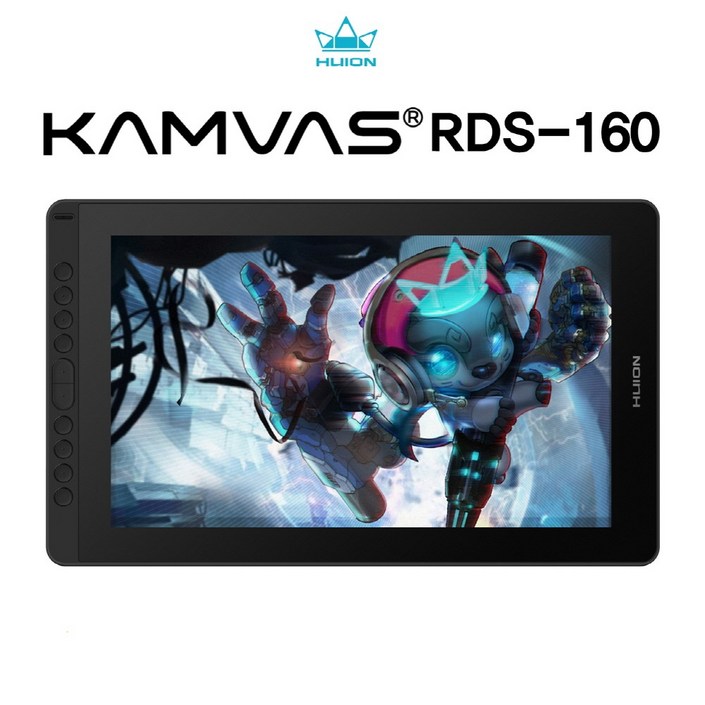 휴이온 KAMVAS RDS160스탠드포함 FHD 액정타블렛, 코스모 블랙