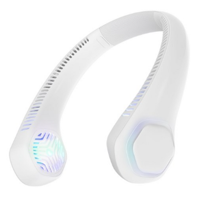 구스페리 아이스팩 휴대용 넥밴드 선풍기 대용량 배터리, Type-C 3.0, 화이트