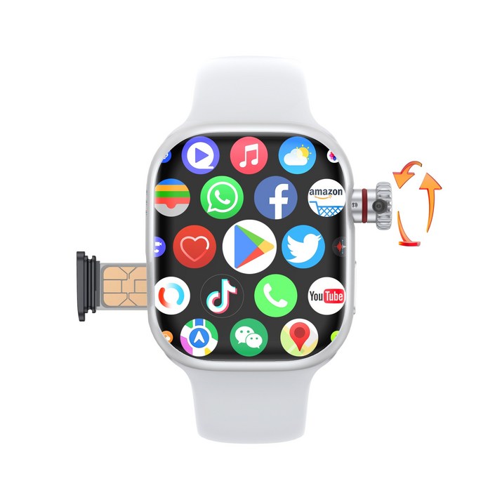 5G LTE 셀룰러 스마트 워치 회전 회전식 카메라 영상통화 가능 4G 독립형 카드 WIFI 연결 스마트워치.