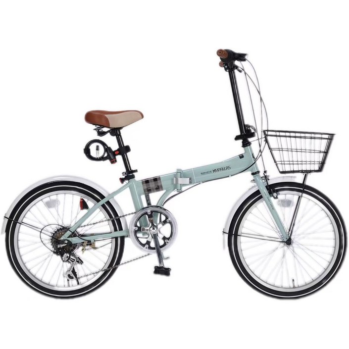 SUWIT MF206 일본자전거 접이식 경량,로드,서스펜션 20인치 6단 시마노변속 출퇴근 입문용 산책 미니벨로 자전거, 카키KHAKI, 1개