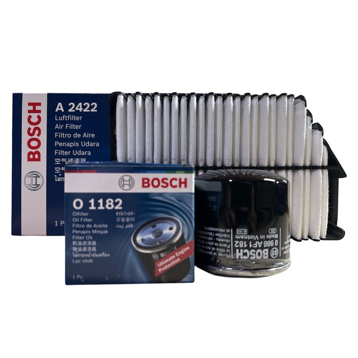보쉬 엔진오일교환 필터 셋트 아반떼 MD 1.6/2.0 GDI 오일필터+에어필터 O1182+A2422, 단일상품, 1개