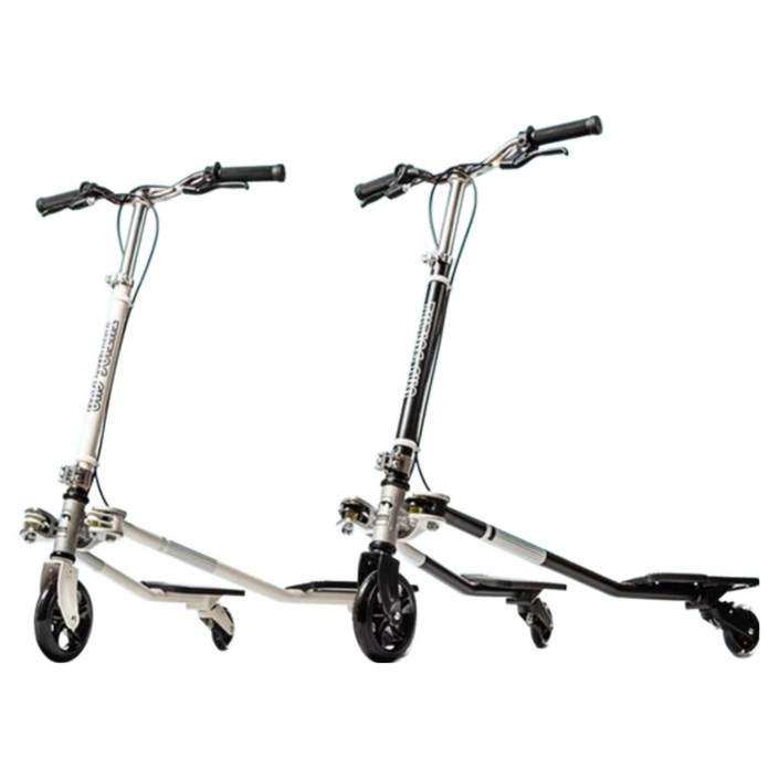 엠스키 세미 틸팅 LED 트라이더 슬라이더 세발킥보드 온가족용 MAX 100kg, WHITE, 1개