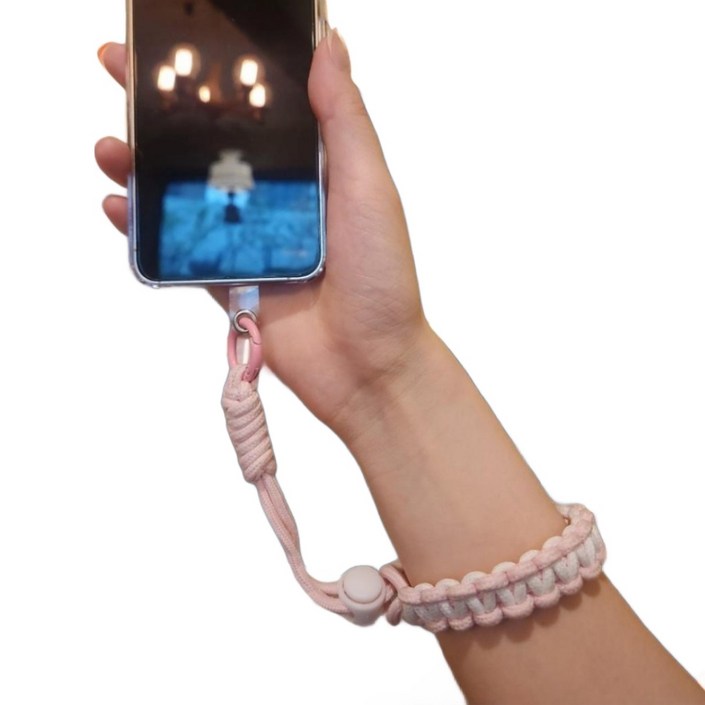 츄파츠 유럽여행 필수품 핸드폰 도난방지 스트랩 해외여행 필수템 핸드폰 소매치기 방지 스트랩, 1개, 핑크