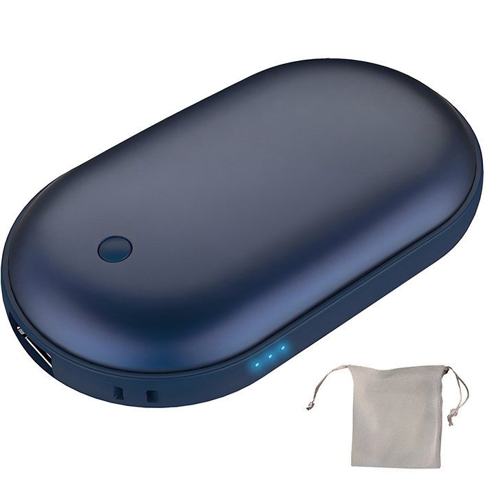 미니 조약돌 손난로 보조배터리 5000mAh 전용파우치, iGPBHOT3, 코발트블루 미니 조약돌 손난로 보조배터리 5000mAh 전용파우치, iGPBHOT3, 코발트블루