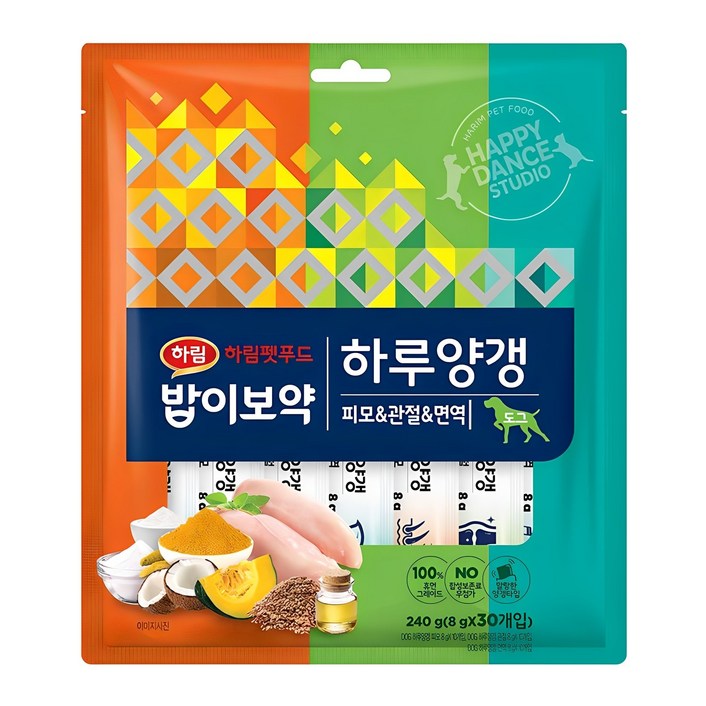하림펫푸드밥이보약 강아지 하루양갱, 혼합맛(피모/관절/면역), 240g, 1개
