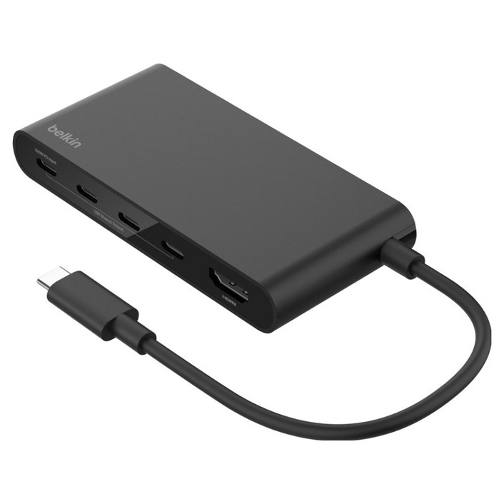 벨킨 connect USB C 5 in 1 10Gbps 4K 60Hz HDMI 100W PD 멀티 포트 허브 AVC021fqBK