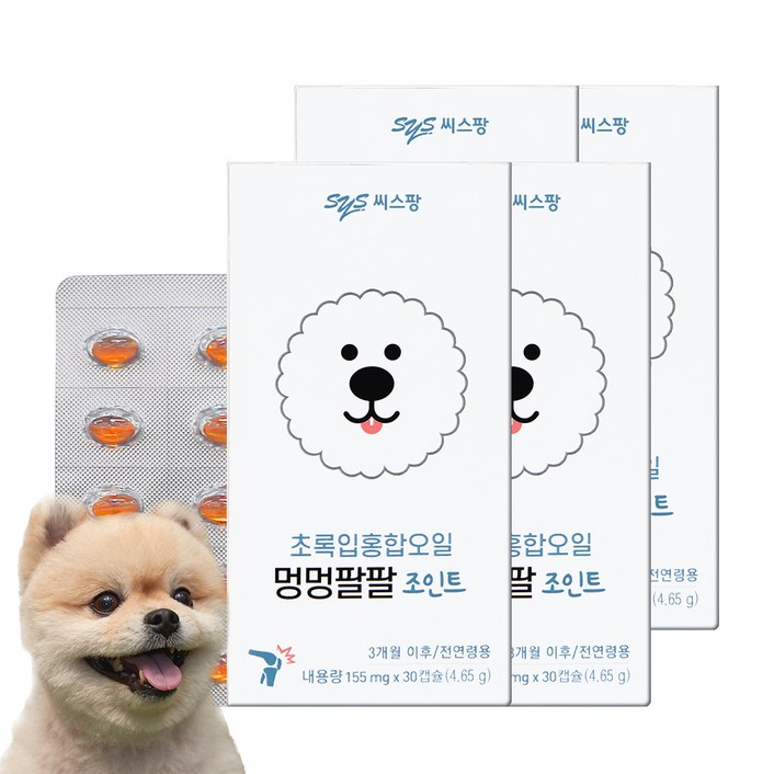 멍멍팔팔 강아지 영양제, 뼈관절강화, 4.65g, 4개