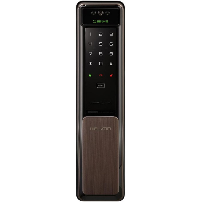 웰콤 솔리티 얼굴인식 푸시풀 디지털 도어락 WSP-2900A 방문설치