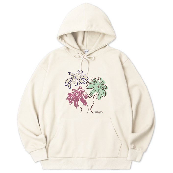 벤힛 watercolor 오버핏 특양면 후드 티셔츠