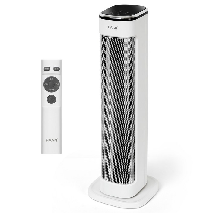 HAAN 저소음 그래핀 원적외선 PTC 타워형온풍기 팬히터 2kw 온도설정 리모컨형전기히터 전기난로 온풍기, 단품 HAAN 저소음 그래핀 원적외선 PTC 타워형온풍기 팬히터 2kw 온도설정 리모컨형전기히터 전기난로 온풍기, 단품