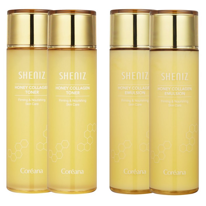 허니 콜라겐 고보습 코리아나 쉬니즈 허니 콜라겐 스킨토너150ml에멀젼150ml, 2세트