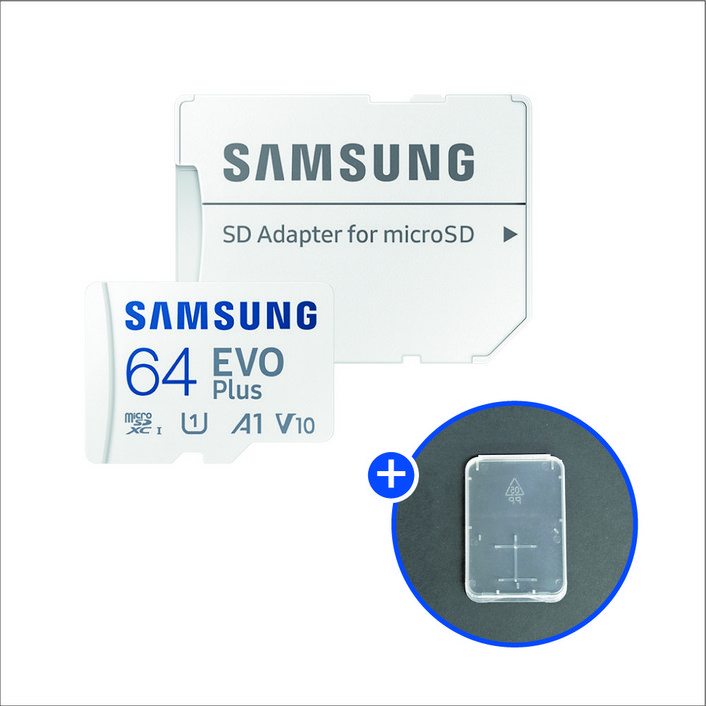 삼성전자 마이크로SD카드 EVO PLUS MB-MC64KA/KR + SD카드 케이스