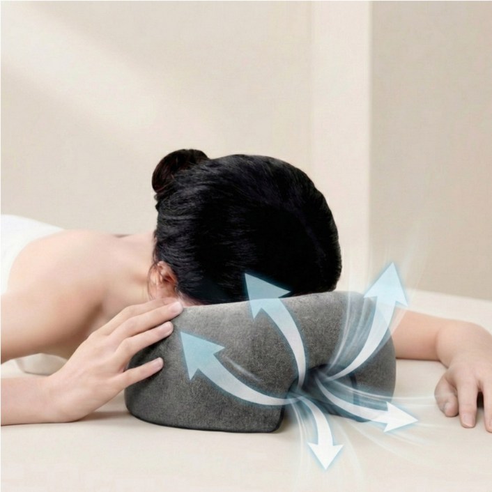디노브 엎드려 자는 베개 마사지 뷰티샵 베개, 1개, 그레이