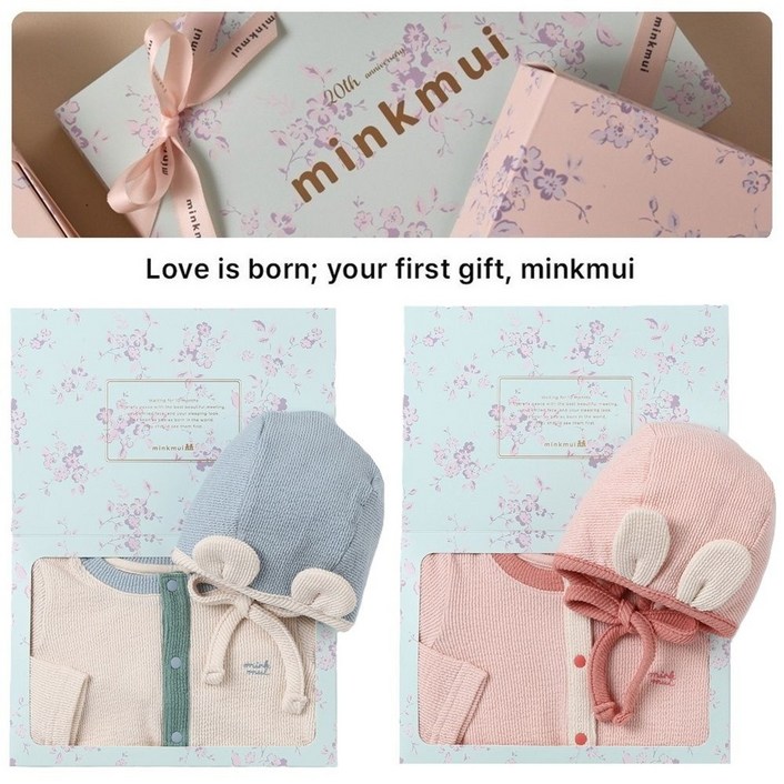 밍크뮤 2종택1 젤라또골지우주복 모자 35A7004106 07 0101314 출산백일돌선물 35A7004107 2158763