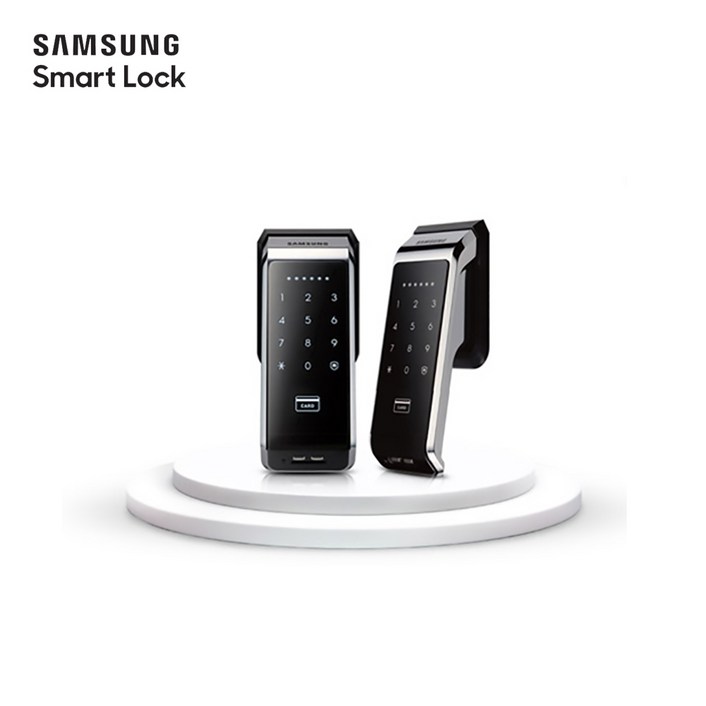 삼성 SHS-P510 SHS-6601 무타공 푸시풀도어락 번호키 설치