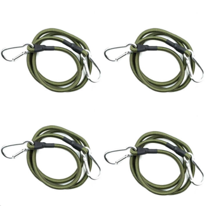 코코링하우스 다용도 강철 탄성 끈 캠핑 로프 고리 4p