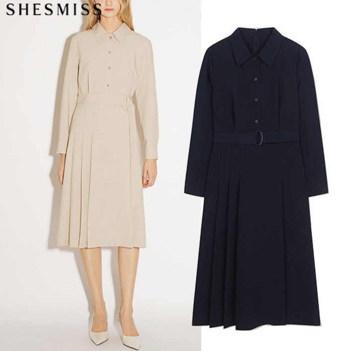 쉬즈미스 벨티드 셔츠 원피스 택가격 278000원 486032