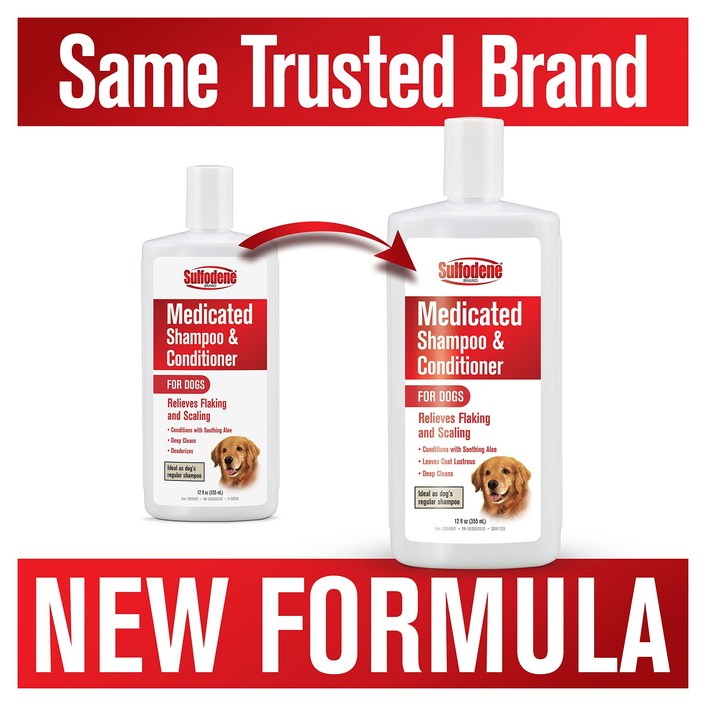 설포딘 약용 샴푸  컨디셔너 개용 355밀리리터 Sulfodene Medicated Shampoo  Conditioner for Dogs 12oz