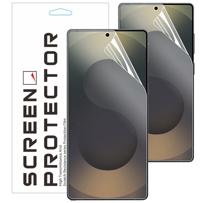 메오르 안티쇼크 지문인식 고선명 휴대폰 액정보호필름 2p 세트