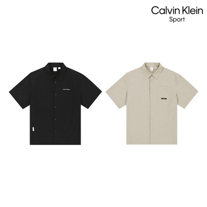 [캘빈클라인퍼포먼스] [캘빈클라인스포츠] 25SS 포켓 반팔 셔츠 남성 2컬러 택1