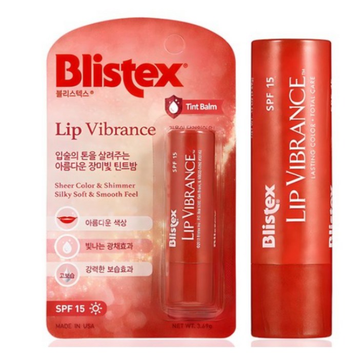 블리스텍스 립 바이브런스 립밤, ROSE RED (로즈레드), 3.69g, 6개