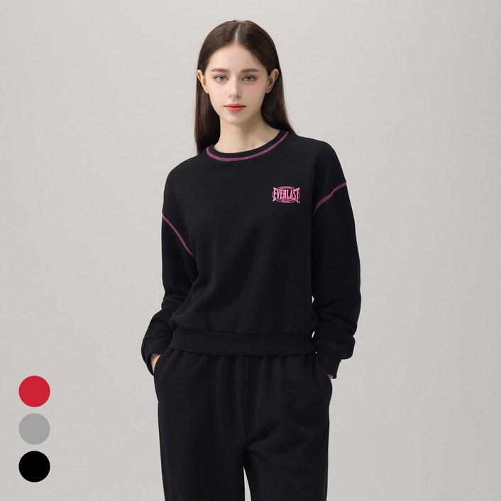 에버라스트 여성 맨투맨 미니쭈리 티셔츠 크롭 긴팔티