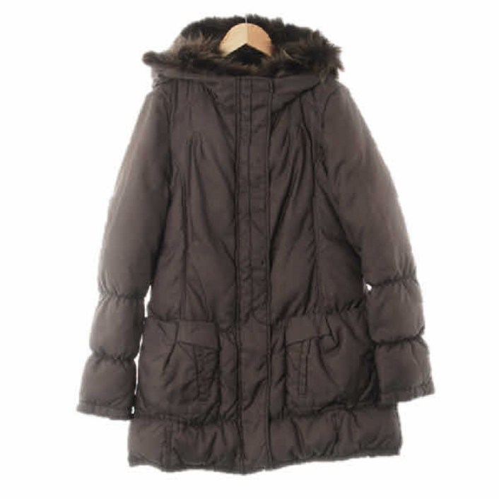 1865 톰보이 브라운 덕다운 아웃포켓슬림패딩점퍼 9094165