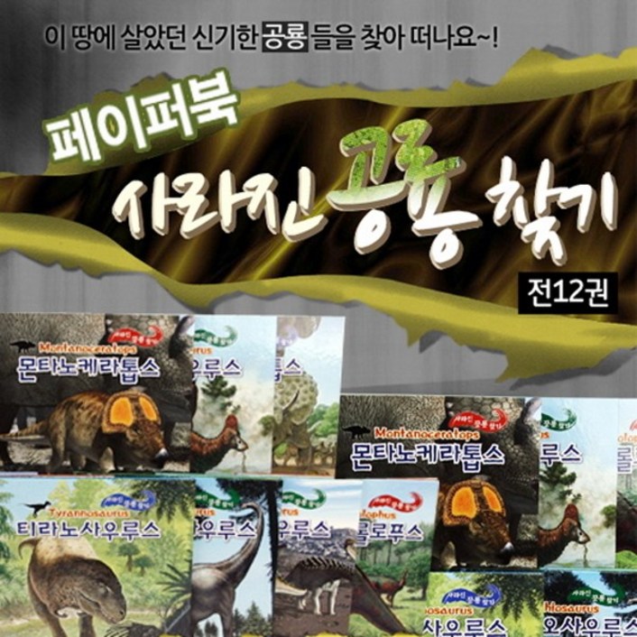 아이닷비 사라진 공룡찾기 12권 페이퍼백 유아공룡,자연동화책, 단일상품